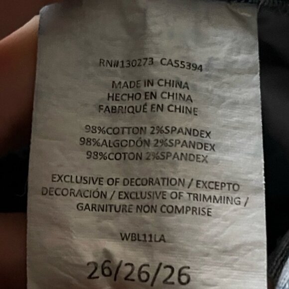 Wrangler retro light acid wash high rise ankle raw hem jeans size 26 - Picture 13 of 13